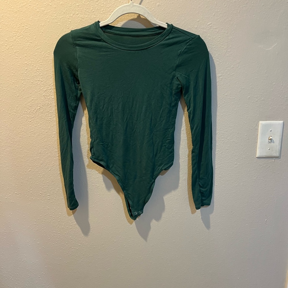 Forest Green Long Sleeve Bodysuit